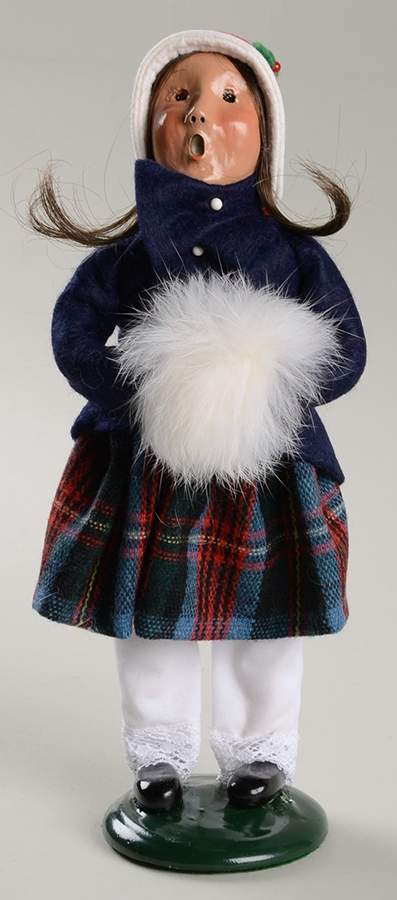 Traditional Assorted Carolers Girl With Muff-Blue Coat - Nb852, No Box by Byers' Choice Ltd-1