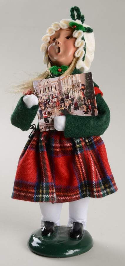 Traditional Assorted Carolers Girl With Advent Calendar - Nb850, No Box by Byers' Choice Ltd-1
