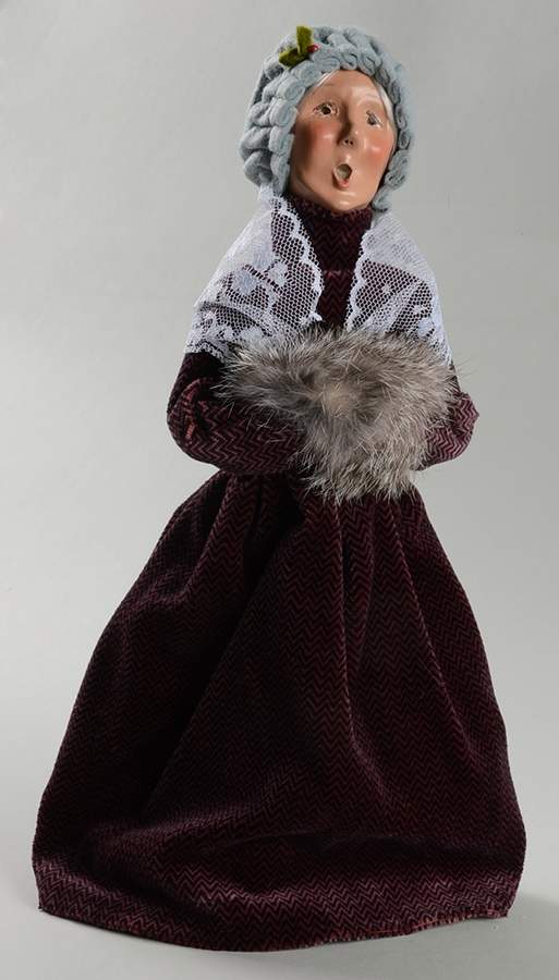 Traditional Assorted Carolers Victorian Grandmother-Lace Shawl - No Box by Byers' Choice Ltd-1