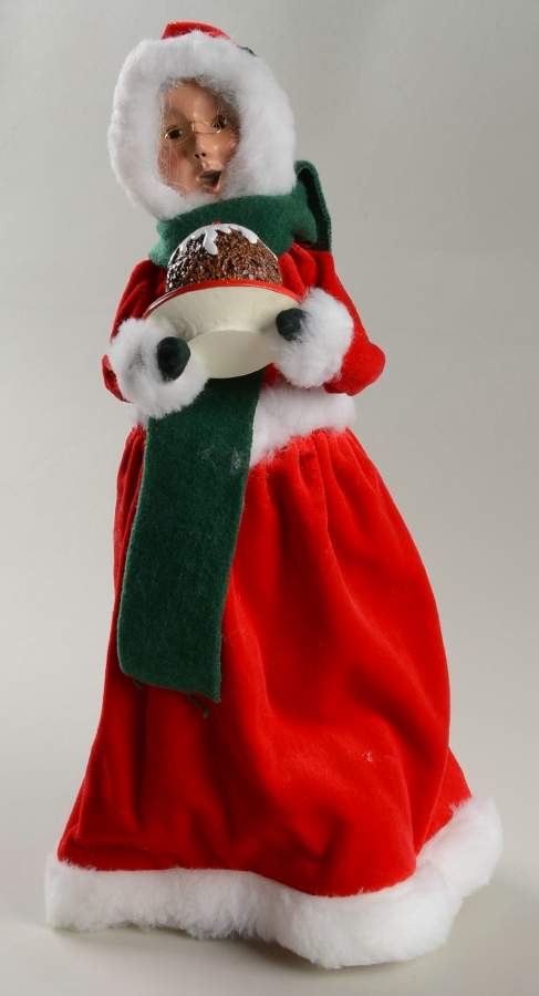 Santa & Mrs Claus Mrs Claus With Plum Pudding - No Box by Byers' Choice Ltd-1