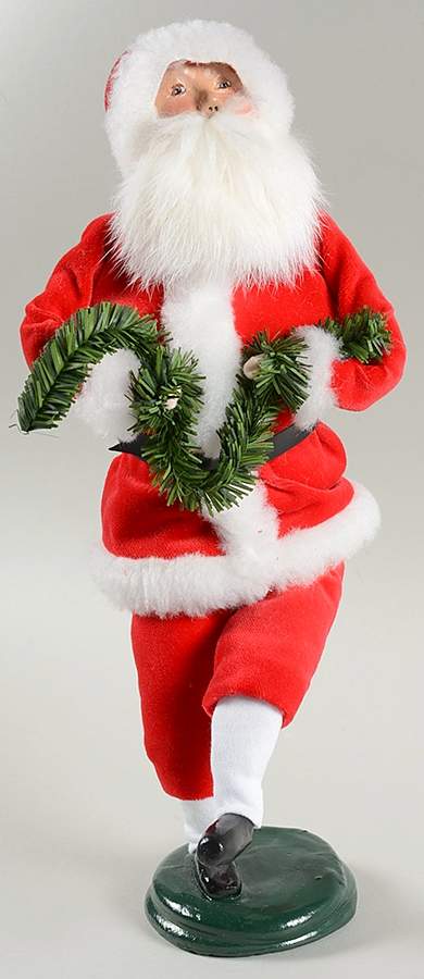 Talbots Carolers Dancing Santa With Garland - No Box by Byers' Choice Ltd-1