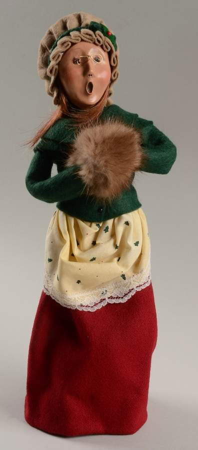 Traditional Assorted Carolers Woman With Muff In Red Skirt And Apron  - Nb919, No Box by Byers' Choice Ltd-1