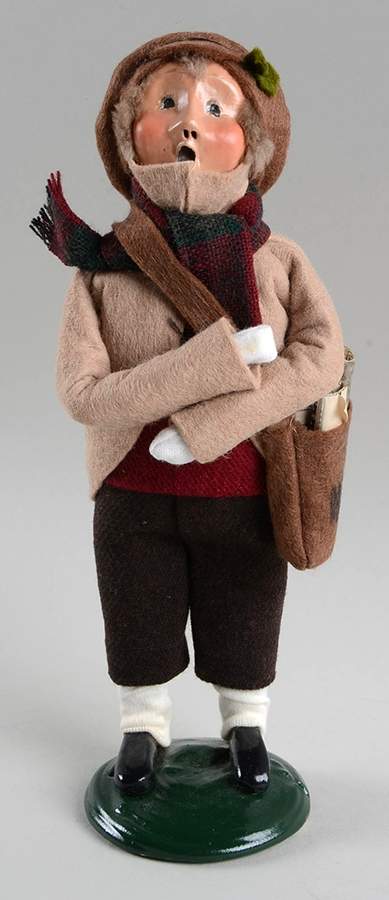Street Vendors Newspaper Boy-Brown - No Box by Byers' Choice Ltd-1