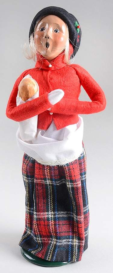 Traditional Assorted Carolers Woman With Bread-Red Coat - Nb825, No Box by Byers' Choice Ltd-1