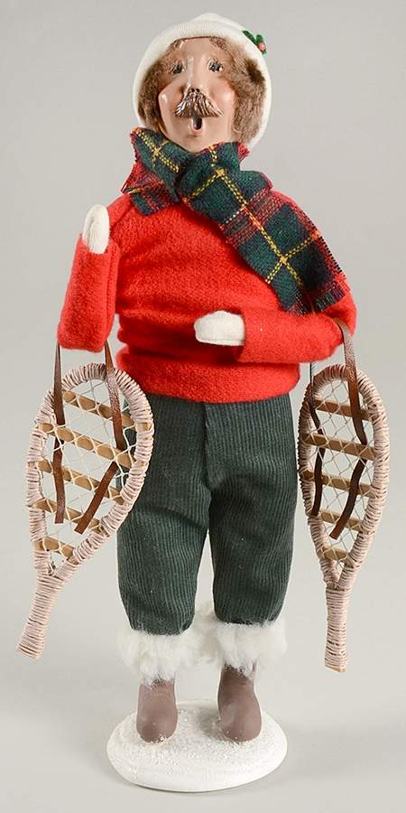 Traditional Assorted Carolers Man With Snowshoes - No Box by Byers' Choice Ltd-1