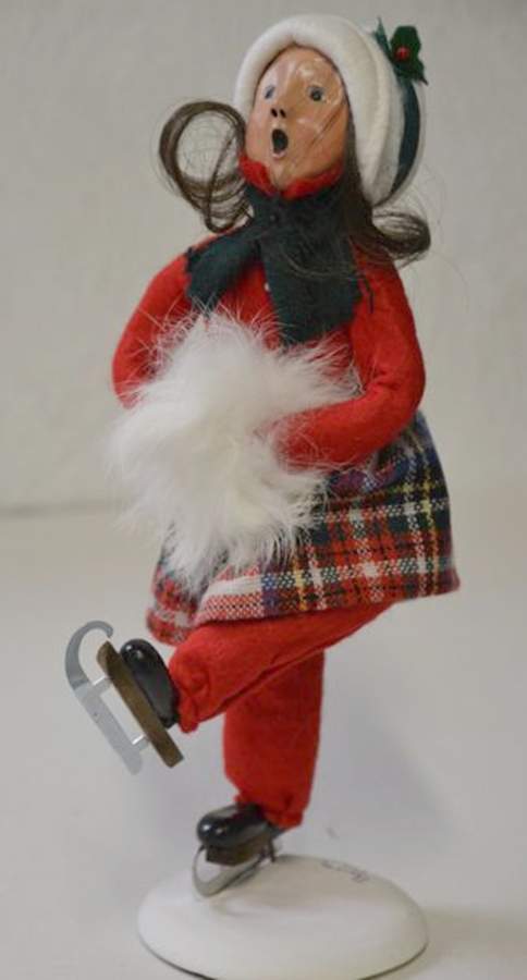Traditional Assorted Carolers Girl Skating - Nb949, No Box by Byers' Choice Ltd-1