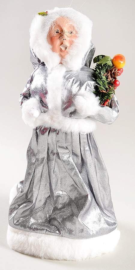 Santa & Mrs Claus Silver Mrs Claus-25th Anniversary - No Box by Byers' Choice Ltd-1