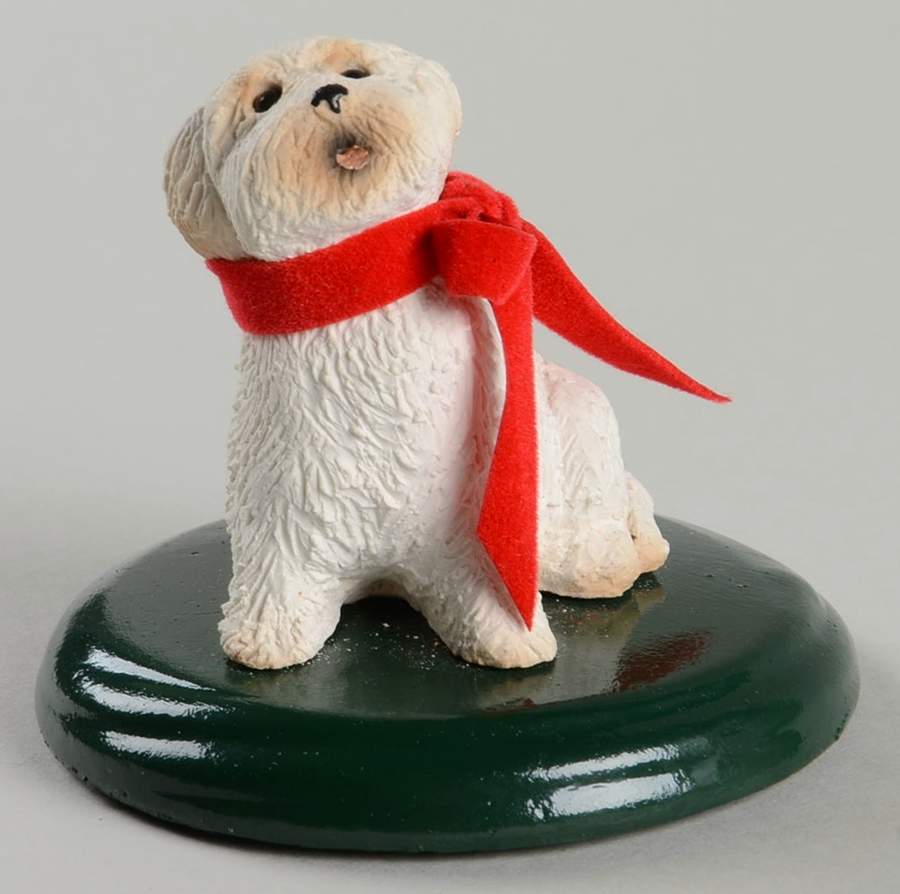 Singing Dogs Maltese With Red Bow - No Box by Byers' Choice Ltd-1