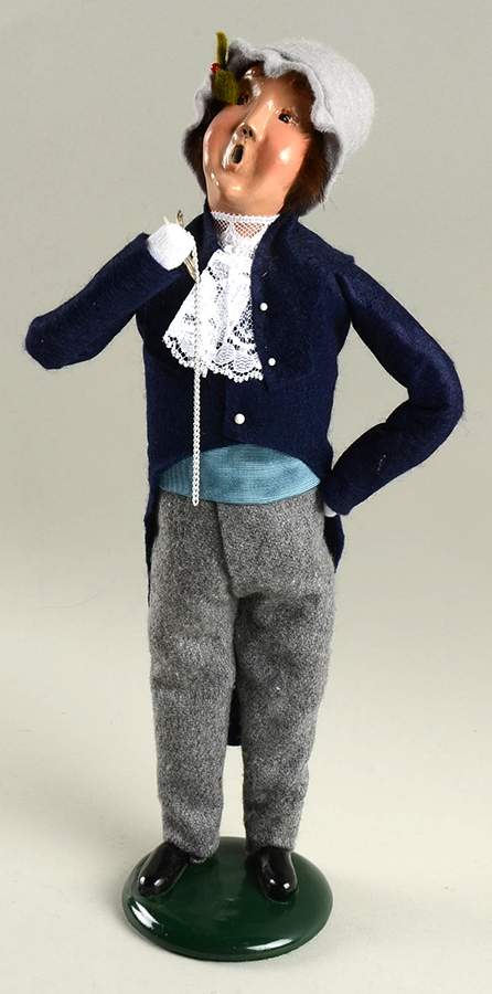 Traditional Assorted Carolers Victorian Man With Pocket Watch-Blue - Nb1084, No Box by Byers' Choice Ltd-1