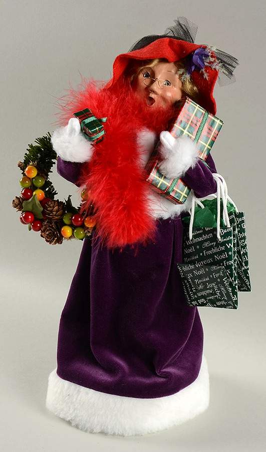 Red Hat Society Red Hat Lady Shopper - No Box by Byers' Choice Ltd-1