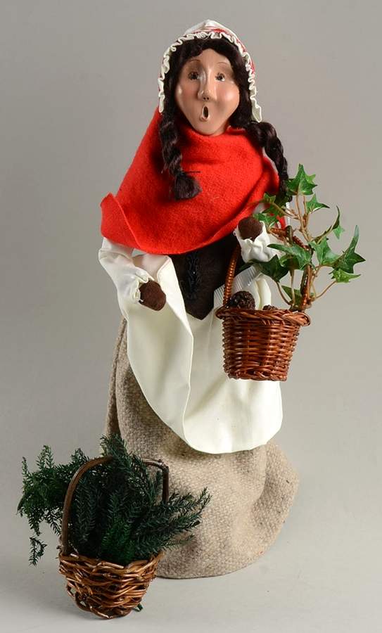 Street Vendors Woman Selling Greenery - No Box by Byers' Choice Ltd-1