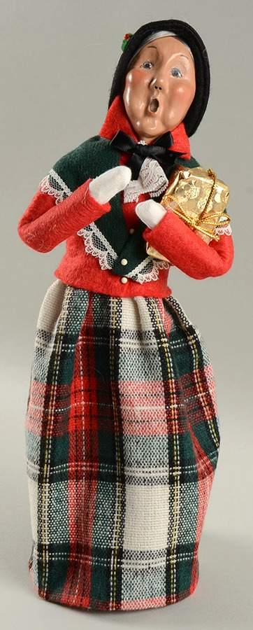 Traditional Assorted Carolers Grandmother With Gift-Red Coat - Nb1006, No Box by Byers' Choice Ltd-1