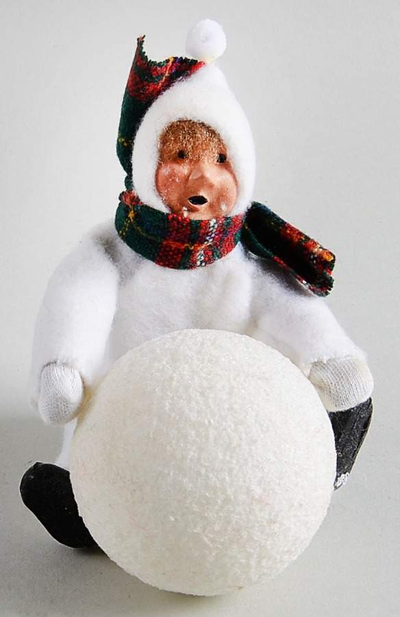 Winter Outdoor Activities Toddler With Snowball-White Suit - No Box 108 by Byers' Choice Ltd-1
