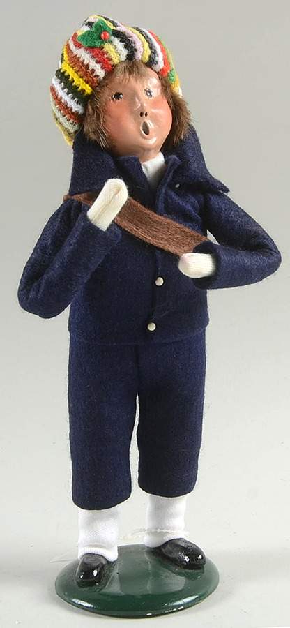 Street Vendors Newspaper Boy-Blue Coat - No Box by Byers' Choice Ltd-1