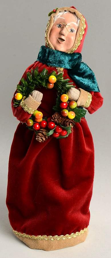 Santa & Mrs Claus Crimson Mrs Claus - No Box by Byers' Choice Ltd-1