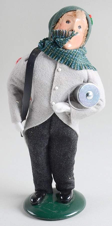 Traditional Assorted Carolers School Boy-Grey Coat - No Ox by Byers' Choice Ltd-1
