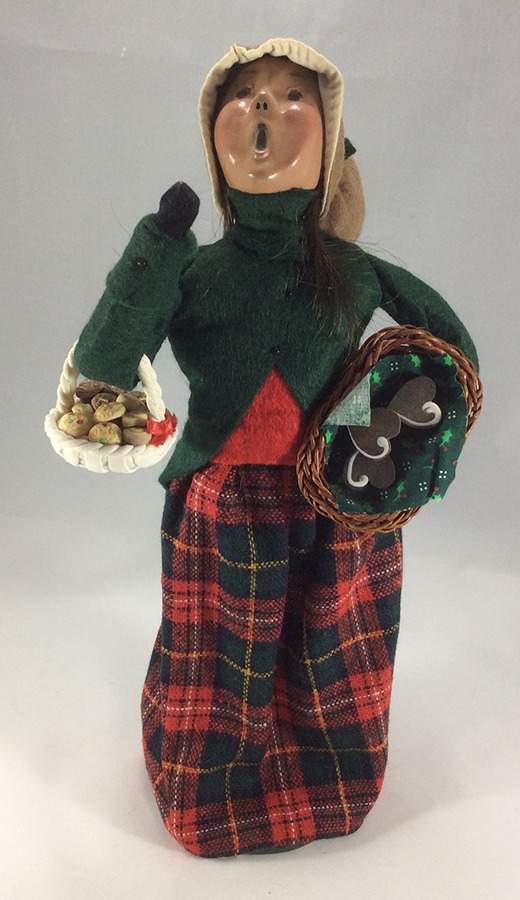 Traditional Assorted Carolers Woman With Basket Of Cookies - Nb814, No Box by Byers' Choice Ltd-1