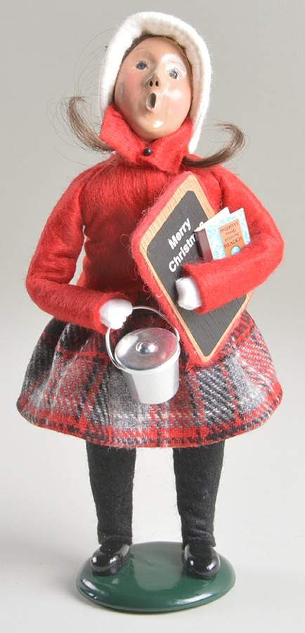 Traditional Assorted Carolers School Girl-Red Coat - Nb807, No Box by Byers' Choice Ltd-1