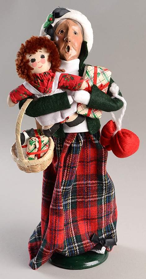 Traditional Assorted Carolers Shopper Grandmother With Doll - No Box by Byers' Choice Ltd-1