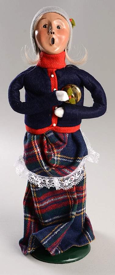Traditional Assorted Carolers Woman With Bell-Blue Coat - Nb1071, No Box by Byers' Choice Ltd-1