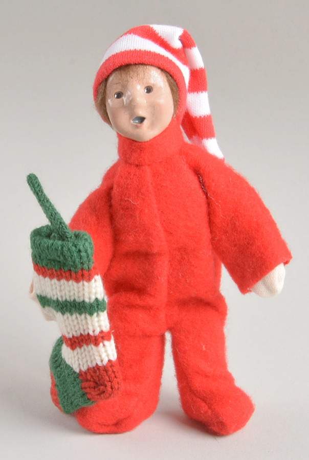Night Before Christmas Toddler With Stocking - No Box by Byers' Choice Ltd-1