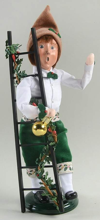 Traditional Assorted Carolers Berry Boy With Ladder - No Box Nb1201 by Byers' Choice Ltd-1