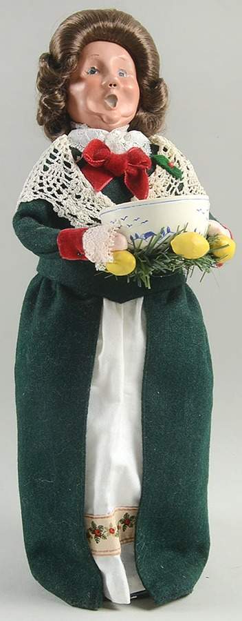 Traditional Assorted Carolers Woman With Wassail Bowl - No Box Nb1197 by Byers' Choice Ltd-1