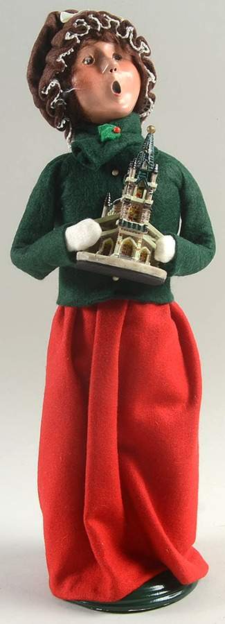 Traditional Assorted Carolers Woman With Village House/Churc - No Box Nb1194 by Byers' Choice Ltd-1