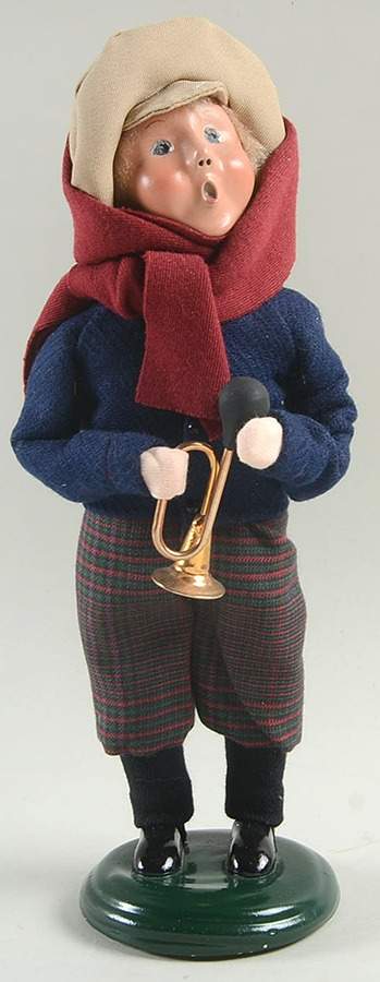 Traditional Assorted Carolers Boy With Horn - No Box Nb1193 by Byers' Choice Ltd-1
