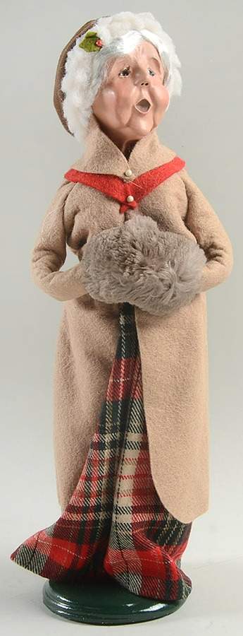 Traditional Assorted Carolers Grandmother With Muff-Tan Coat - No Box Nb1191 by Byers' Choice Ltd-1