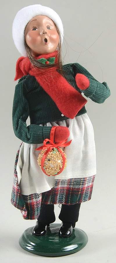 Specialty Families Feeding Birds-Girl With Seed Ornament - No Box by Byers' Choice Ltd-1