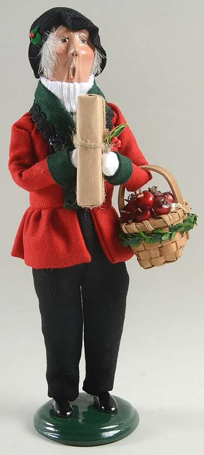 Traditional Assorted Carolers Shopper Grandfather With Apples-Red - No Box Nb1177 by Byers' Choice Ltd-1