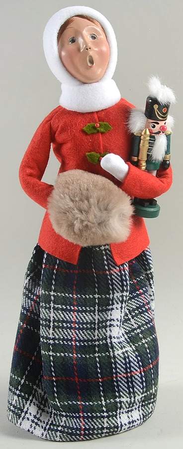 Traditional Assorted Carolers Woman With Nutcracker & Muff - No Box Nb1175 by Byers' Choice Ltd-1