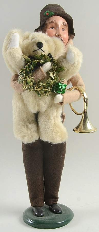 Victorian Assorted Carolers Shopper Man With Teddy Bear-Gifts-Garlan - No Box by Byers' Choice Ltd-1