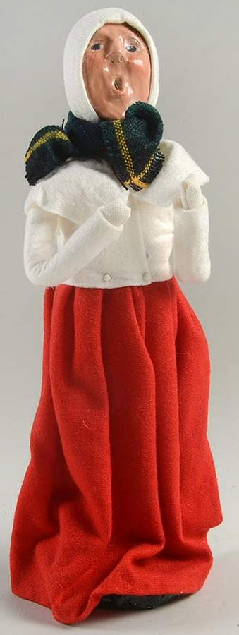 Traditional Assorted Carolers Woman In Red Skirt And White Top - No Box by Byers' Choice Ltd-1