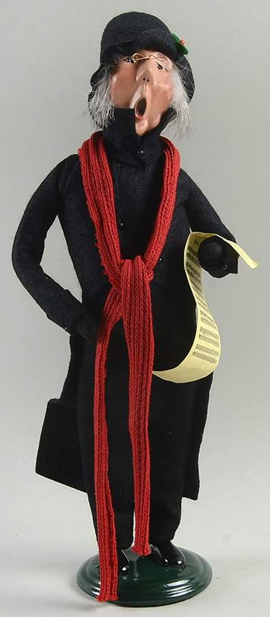 Specialty Carolers Icabod-Grandfather With Music Black - No Box by Byers' Choice Ltd-1
