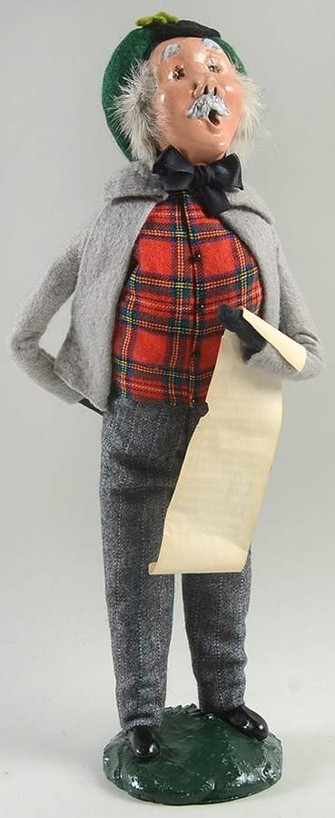 Traditional Assorted Carolers Grandfather With Sheet Music-Plaid Vest  - No Box by Byers' Choice Ltd-1