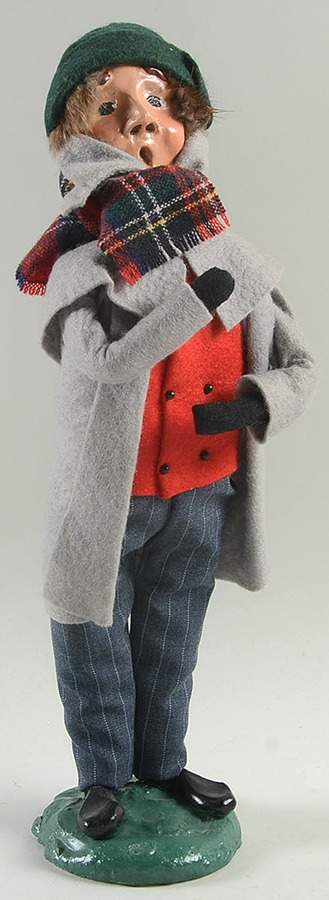 Traditional Assorted Carolers Man In Grey Coat - No Box by Byers' Choice Ltd-1