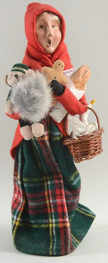 Traditional Assorted Carolers Shopper Woman With Goose - No Box Nb1236 by Byers' Choice Ltd-1