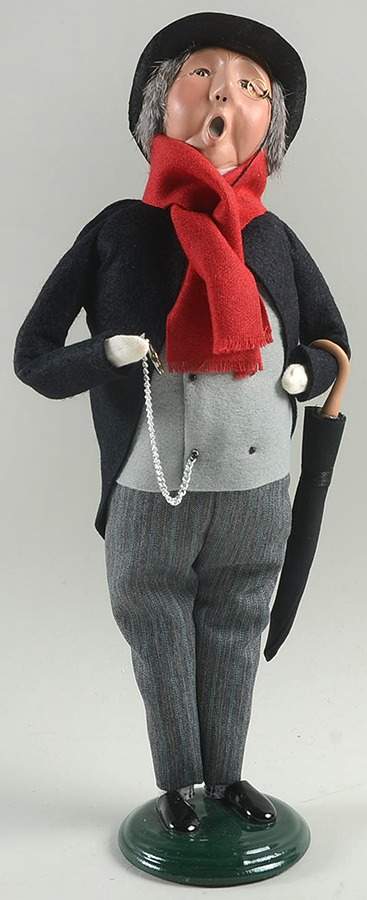 Traditional Assorted Carolers Grandfather With Umbrella & Pocket Watch - No Box Nb1233 by Byers' Choice Ltd-1