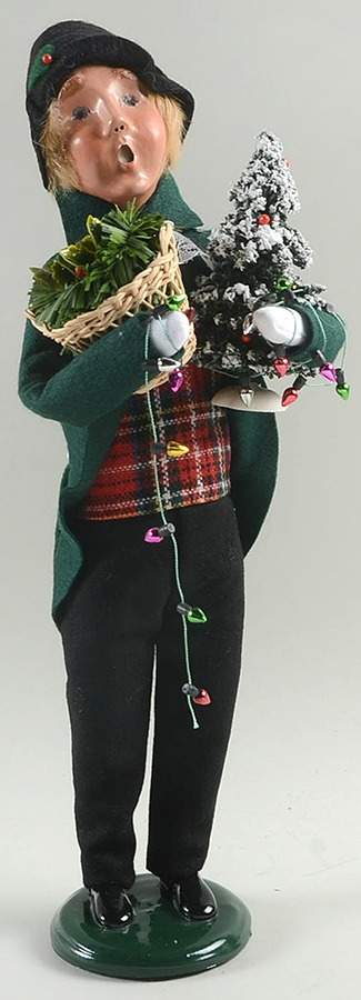 Traditional Assorted Carolers Decorating Man With Tree - No Box Nb1228 by Byers' Choice Ltd-1
