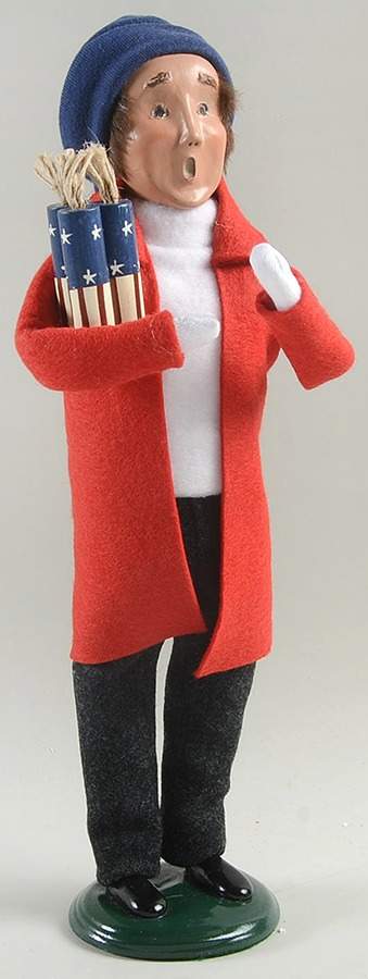 Traditional Assorted Carolers Man With Fireworks - No Box Nb1225 by Byers' Choice Ltd-1
