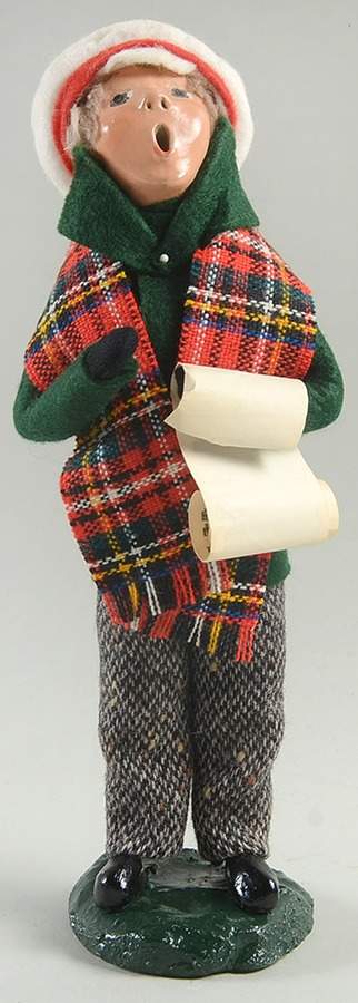 Traditional Assorted Carolers Boy With Music-Green Coat - No Box Nb1275 by Byers' Choice Ltd-1