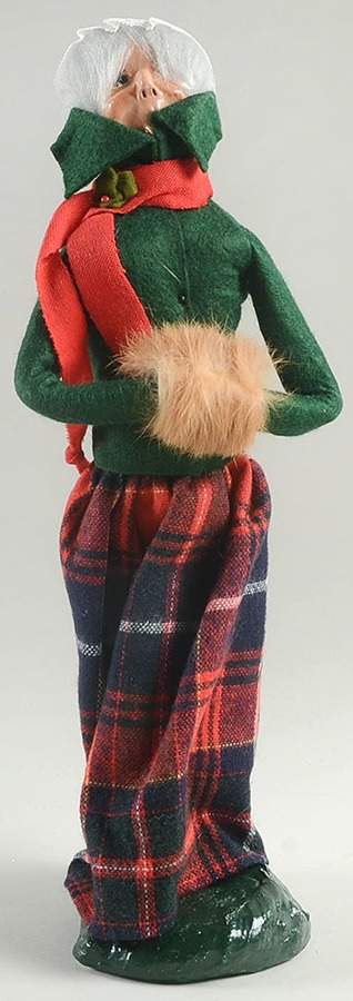 Traditional Assorted Carolers Grandmother With Muff-Green Coat - No Box Nb1258 by Byers' Choice Ltd-1