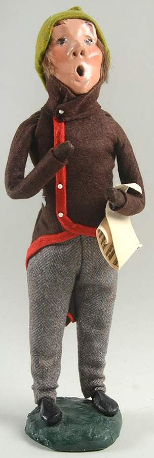 Traditional Assorted Carolers Man With Music-Brown Coat - No Box Nb1310 by Byers' Choice Ltd-1