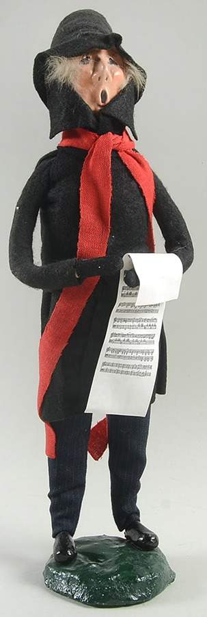 Specialty Carolers Icabod-Grandfather With Music Black - No Box by Byers' Choice Ltd-1