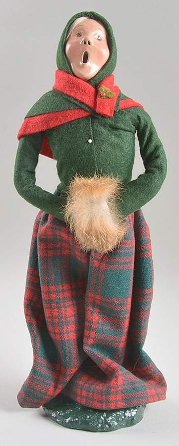 Traditional Assorted Carolers Grandmother With Muff-Green - No Box by Byers' Choice Ltd-1