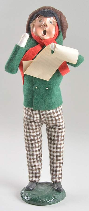 Traditional Assorted Carolers Mustache Man Music-Green - No Box by Byers' Choice Ltd-1