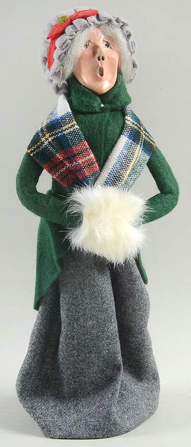 Traditional Assorted Carolers Grandmother With Muff-Green Coat Grey Sk - No Box by Byers' Choice Ltd-1