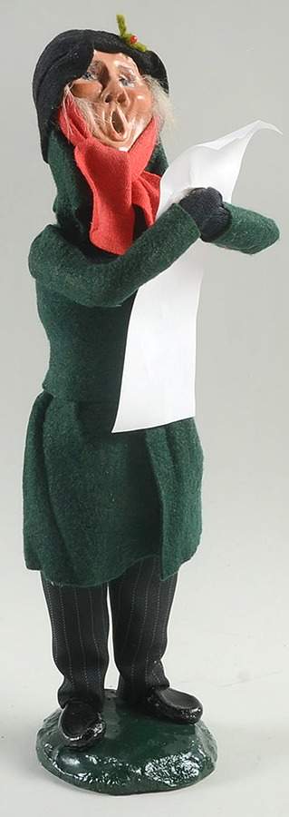 Traditional Assorted Carolers Grandfather With Music-Green Coat - No Box by Byers' Choice Ltd-1